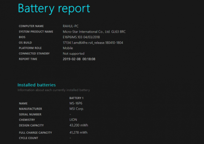 powercfg-batterirapportanalys