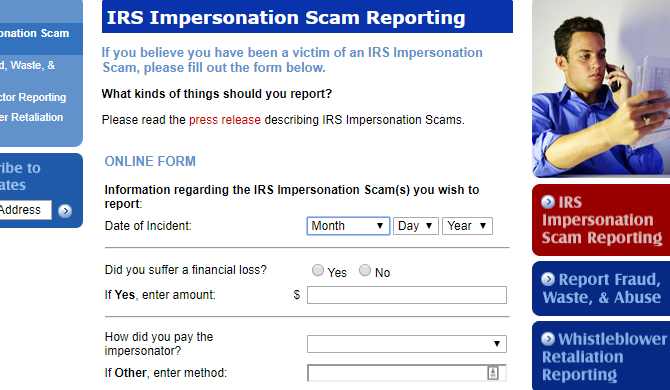 irs bluff rapportering