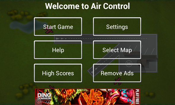 Kontrollera himmel och landplan på ett säkert sätt med luftkontroll [Android 1.6+] huvudkontroll