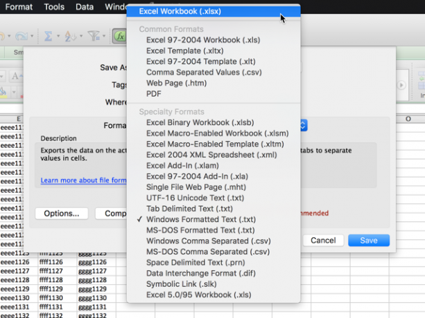 excel export alternativ