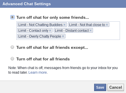 Facebook-Advanced-chat-Inställningar