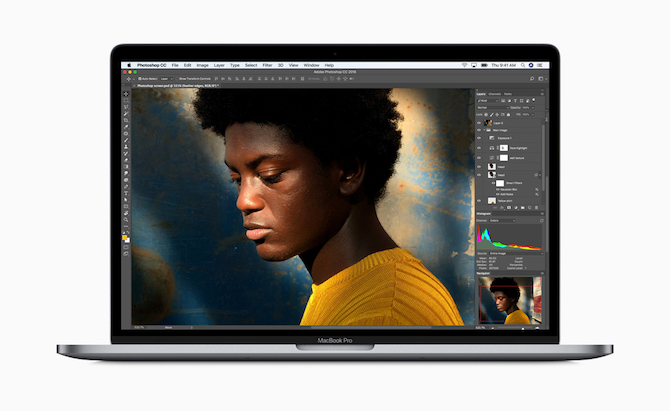 2018 MacBook Pro kör fotoredigeringsapp