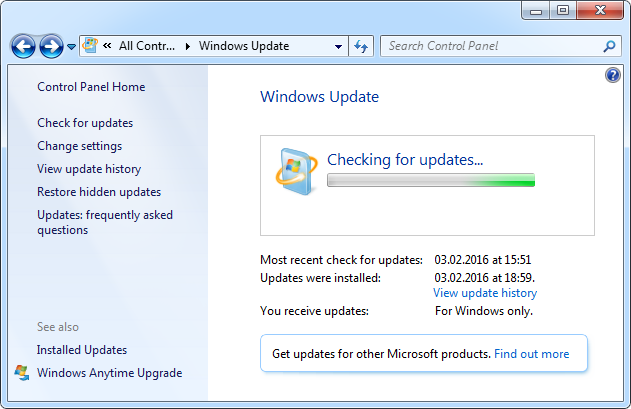 Windows 7 Windows Update