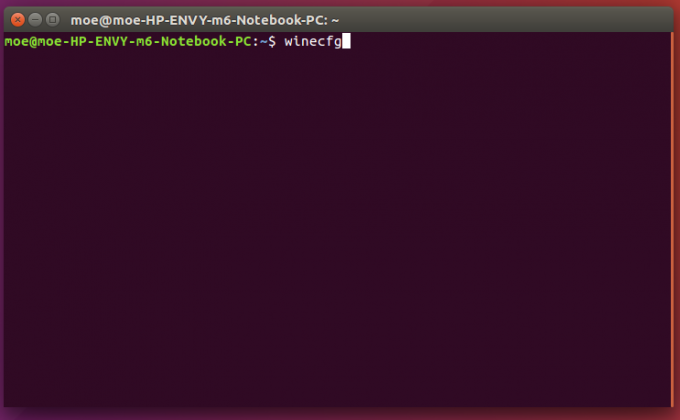 Winecfg-kommando