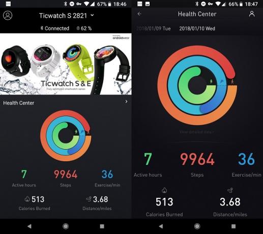 ticwatch-app-skärmdumpar