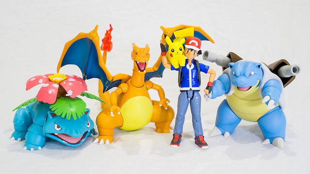 Pokemon samlarfigurer Venusaur Charizard Pikachu Ash Blastoise