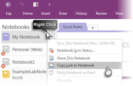 OneNote-funktions interna länkar