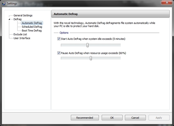 IObit Smart Defrag: Ett fantastiskt hårddiskdefragmenterings- och optimeringsverktyg [Windows] Inställningar Automatisk Defrag