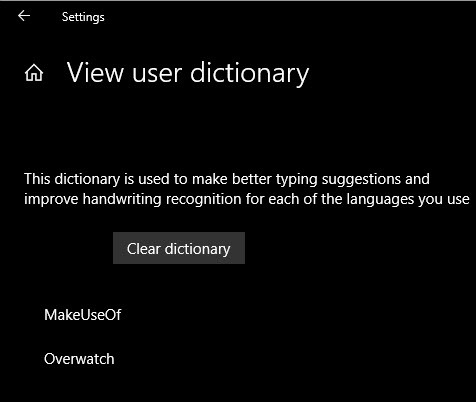 Windows-användare-Dictionary-Clear