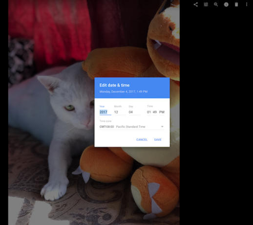 Redigera datum och tid i Google Foton
