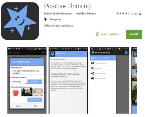 positivt tänkande app