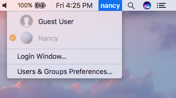 Hur du snabbt byter användarkonton med hjälp av Mac-menyfältet Mac-switch användare