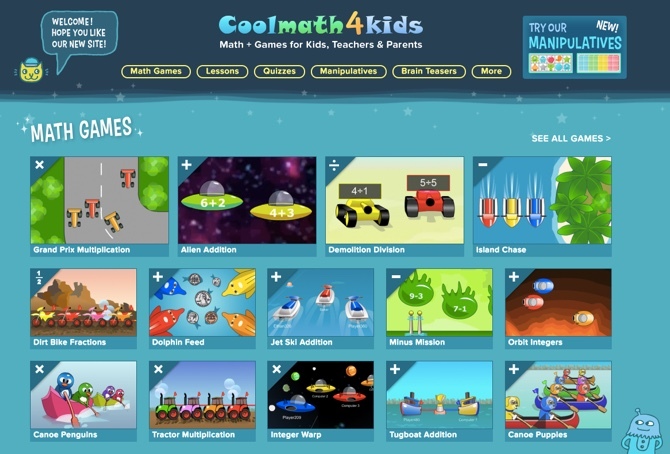 Pedagogiskt spel för barn - Coolmath4kids