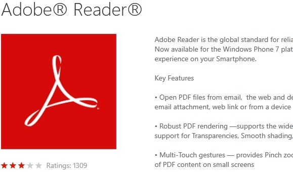 Windows Phone Marketplace: Hitta och ladda ner appar för din Windows Phone Adobe