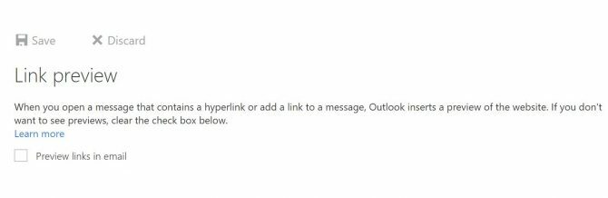 Så här inaktiverar du Outlook.coms förhandsgranskning av länkfunktionen Outlook Länkförhandsvisning e1517240293766