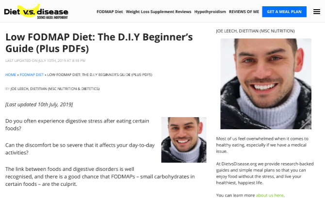 Dietar vs. Sjukdom lär grunderna i FODMAP-dieter för bättre matsmältning