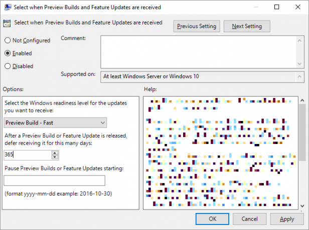 Windows 10 Konfigurera funktionsuppdateringar