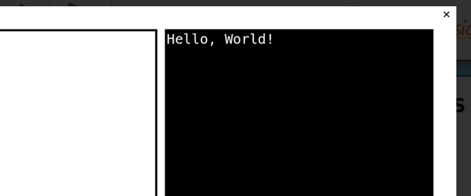 Output av grundläggande Hello World Script