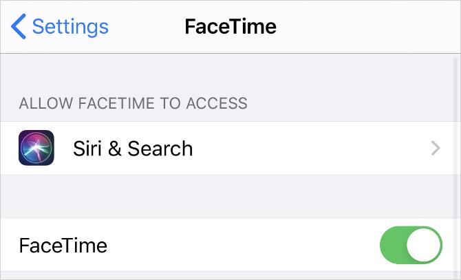FaceTime-inställningar på iPhone