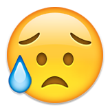 gråter besviken emoji-emoticon