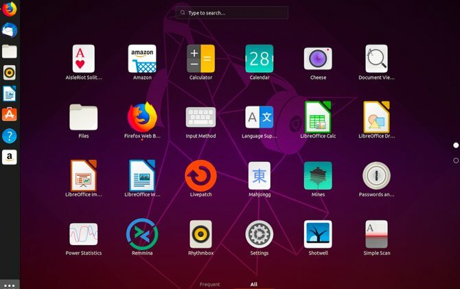 Ubuntu skrivbordgränssnitt