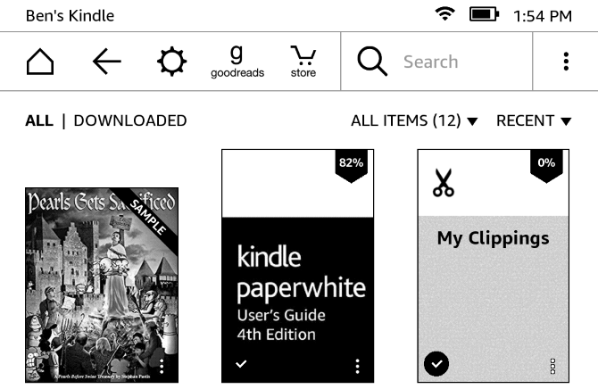 Så här ställer du in och använder ditt Kindle Paperwhite 12 Paperwhite-bibliotek