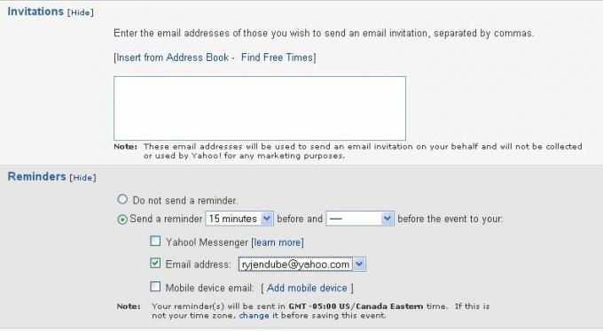 Organisera ditt liv med Yahoo Calendar inbjudningar varningar