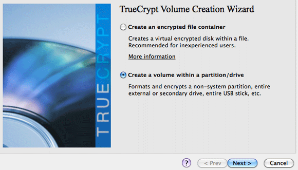 Hur man skapar en verkligt dold partition med TrueCrypt 7 2 inom partitionen