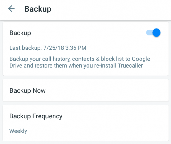 Truecaller Backup