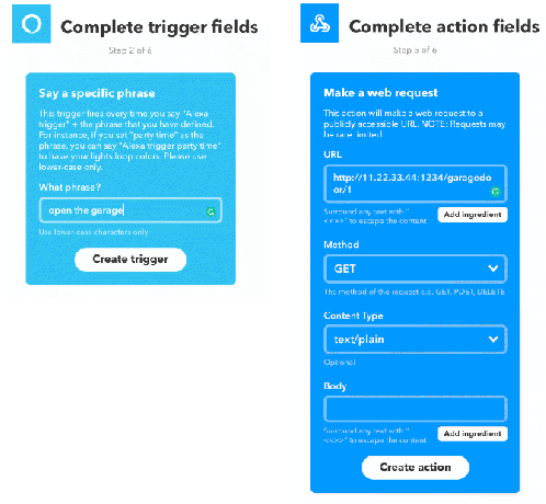 IFTTT Alexa och webbhook-applet