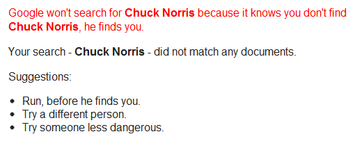 googlesökning var är chuck norris