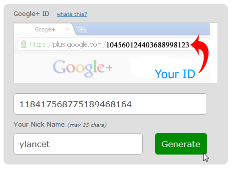 google plus url-namn