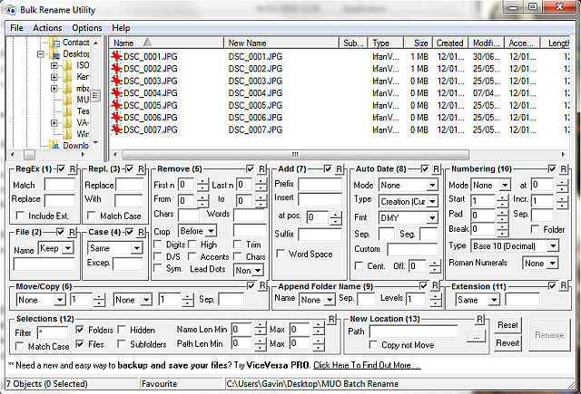 Windows Bulk Rename Utility