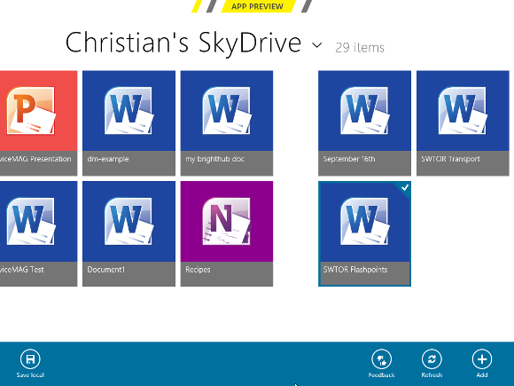 Ladda ner bilder från SkyDrive-molnet i Windows 8