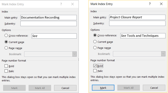 Enkel guide till fliken Microsoft Word-referenser MSWord Indexmarkentry