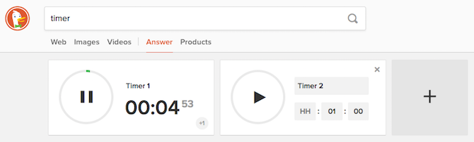 duckduckgo timer