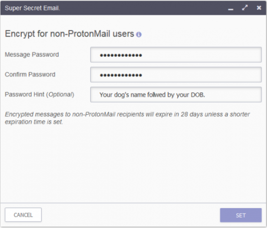 ProtonMail Skapa e-postkrypteringsprocess
