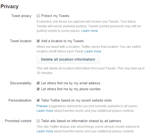 Twitter riktade-annonser integritet