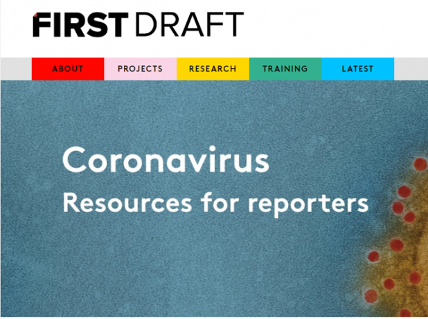 första utkastet till reportrar om coronavirusresurser