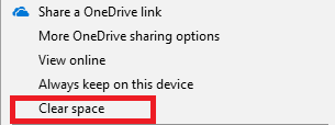 Hur man tar bort lokala kopior av OneDrive-filer utan att ta bort dem på ett klart utrymme