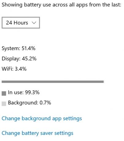 Windows 10-batteri Använd 24 timmar