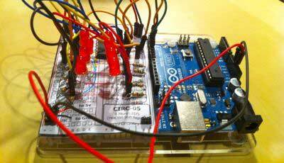 Arduino-programmering - leka med skiftregister (a.k.a ännu fler lysdioder) sammansatt skiftregister handledning