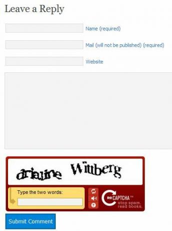 Döda skräppostkommentarer på din blogg för gott med ReCaptcha cap7