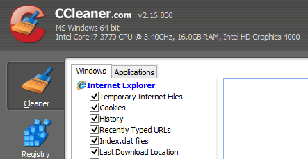 Detta är en skärmdump av ett av de bästa Windows-programmen. Det heter CCleaner