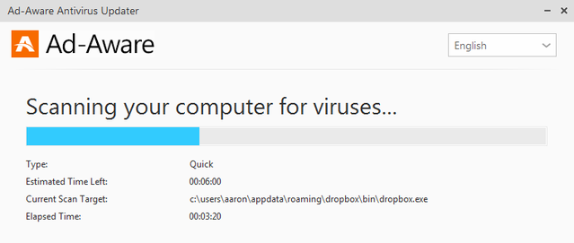 6 Ad-Aware Pro-säkerhetsinstallation - Inledande virusscanning (beskuren)