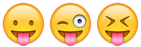 tunga ut emoji-emoticon fräck