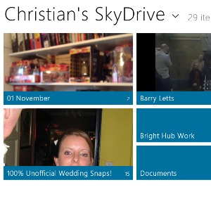 Windows 8 SkyDrive-gränssnittet