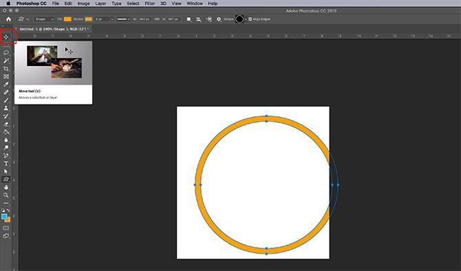 Hur man skapar virtuell fotoram Photoshop Draw Shape