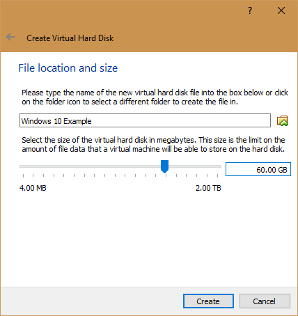 Hur man använder VirtualBox: Användarhandbok 08 VirtualBox Windows 10 Diskstorlek