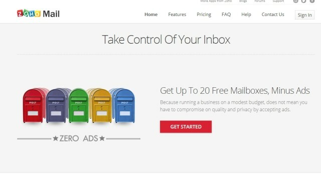 Zoho-mail-sign-up-sida